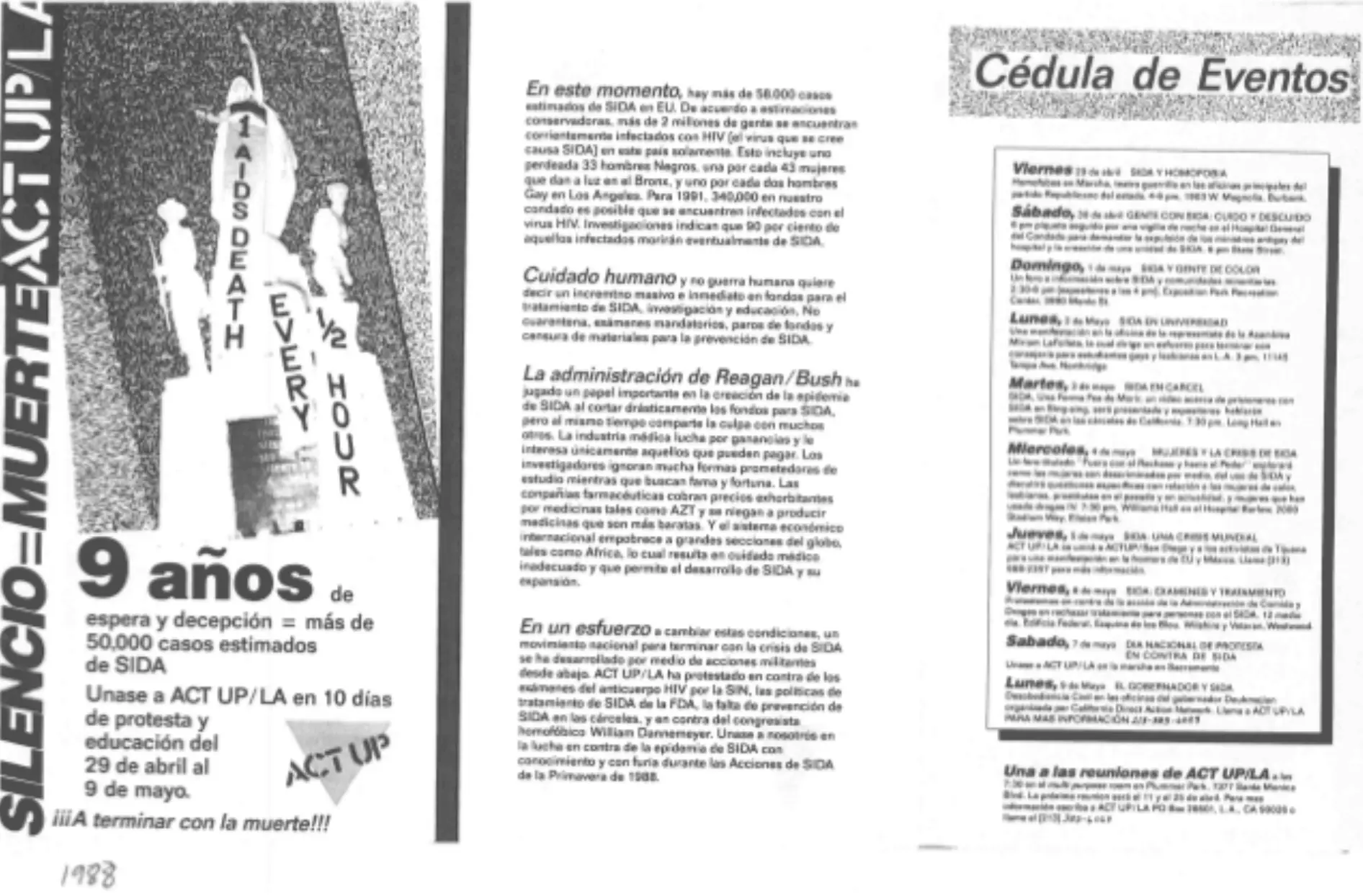 The same pamphlet but in Spanish