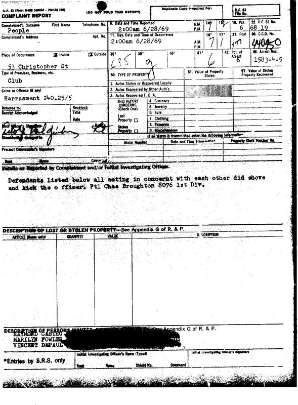 Stonewall arrest report image, a transcript is below